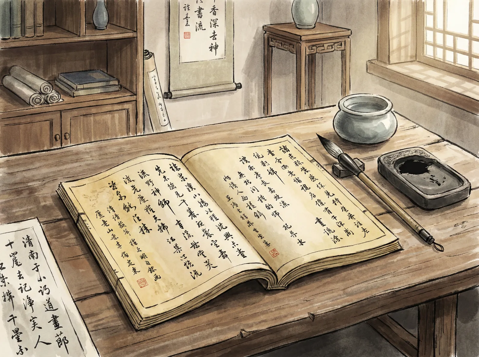 曹长卿 线装友人帐留言簿